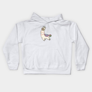 Cute Happy Unicorn Llama Alpaca Kids Hoodie