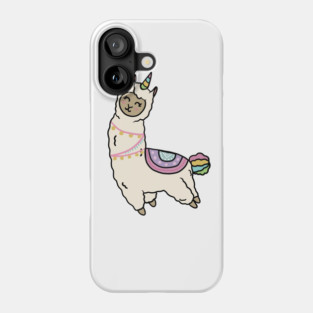 Cute Happy Unicorn Llama Alpaca Phone Case