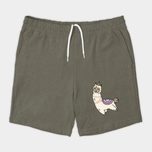 Cute Happy Unicorn Llama Alpaca Shorts