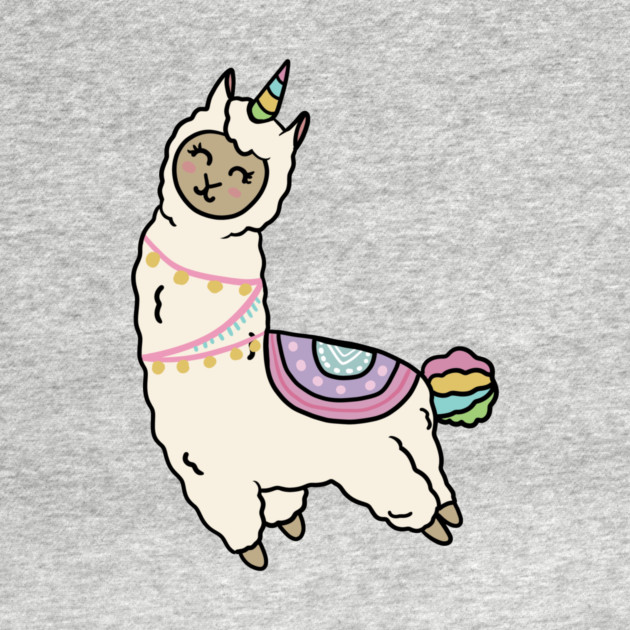 Cute Happy Unicorn Llama Alpaca by logiamerch