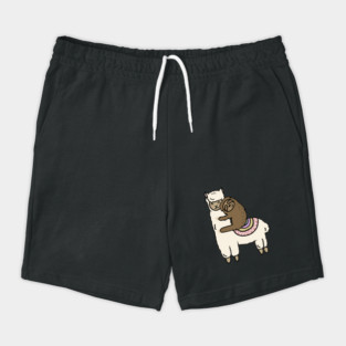Cute Llama Alpaca with Sloth Best Friends Shorts