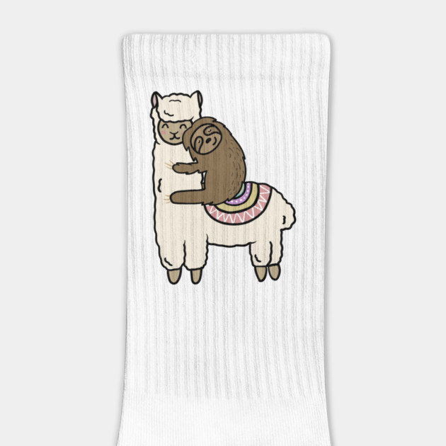 Cute Llama Alpaca with Sloth Best Friends by logiamerch