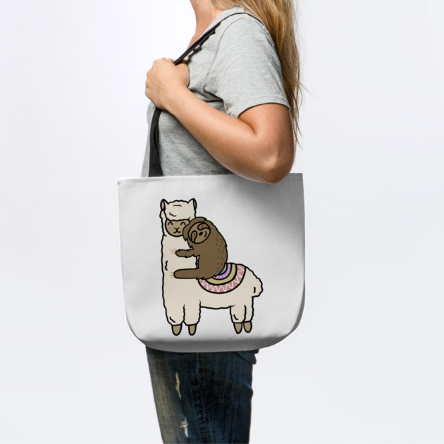 Cute Llama Alpaca with Sloth Best Friends by logiamerch