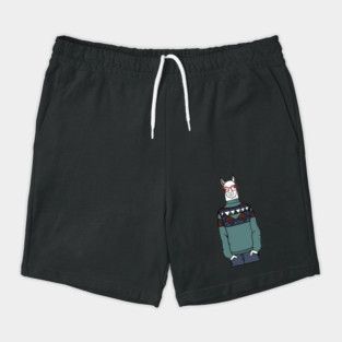Cool Hipster llama Alpaca Shorts