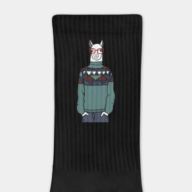 Cool Hipster llama Alpaca by logiamerch