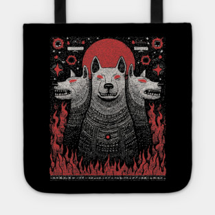 Mythical Cerberus - The Three-Headed Hound of Hades Tote