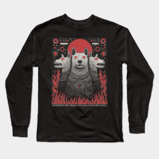 Mythical Cerberus - The Three-Headed Hound of Hades Long Sleeve T-Shirt