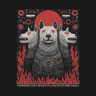 Mythical Cerberus - The Three-Headed Hound of Hades T-Shirt