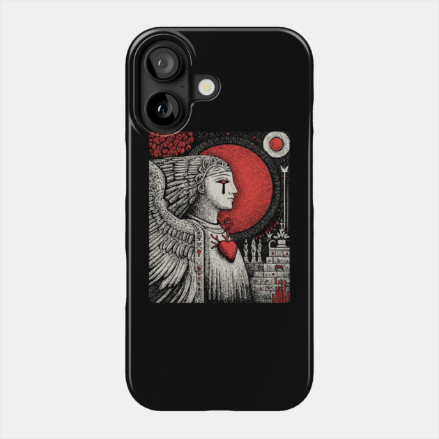 Gothic Angel - The Weeping Statue of Sorrow Phone Case by TuncGK