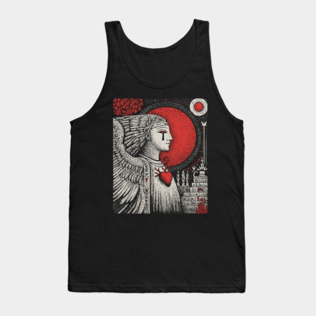 Gothic Angel - The Weeping Statue of Sorrow Tank Top by TuncGK