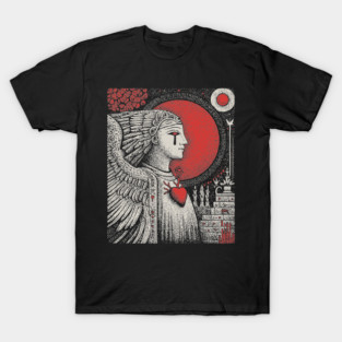 Gothic Angel - The Weeping Statue of Sorrow T-Shirt