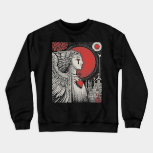 Gothic Angel - The Weeping Statue of Sorrow Crewneck Sweatshirt