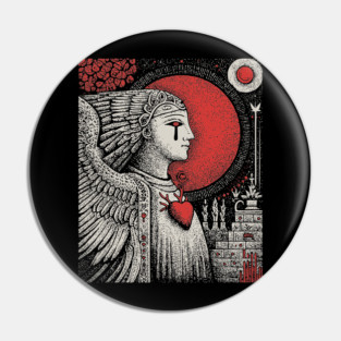 Gothic Angel - The Weeping Statue of Sorrow Pin