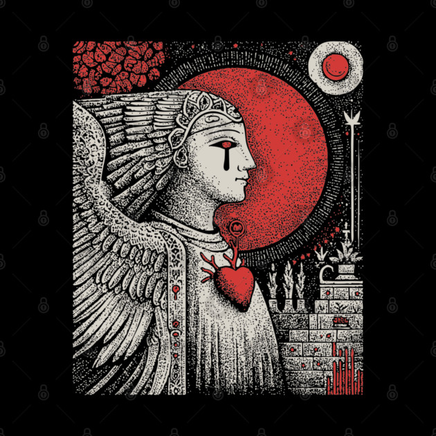 Gothic Angel - The Weeping Statue of Sorrow by TuncGK