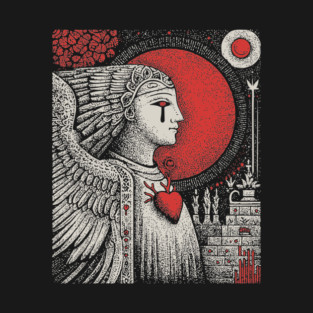 Gothic Angel - The Weeping Statue of Sorrow T-Shirt