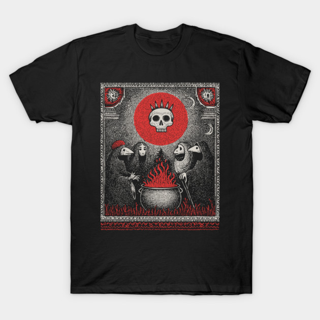 Occult Cauldron - The Coven's Sacred Brew T-Shirt by TuncGK
