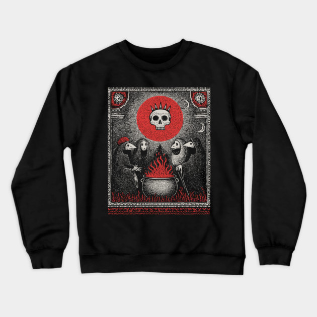 Occult Cauldron - The Coven's Sacred Brew Crewneck Sweatshirt by TuncGK