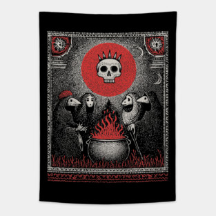 Occult Cauldron - The Coven's Sacred Brew Tapestry