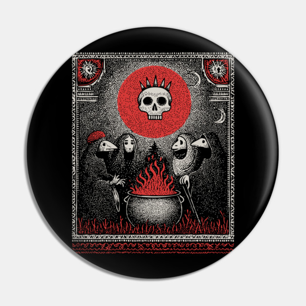 Occult Cauldron - The Coven's Sacred Brew Pin by TuncGK