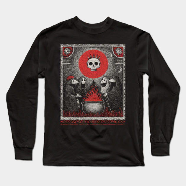 Occult Cauldron - The Coven's Sacred Brew Long Sleeve T-Shirt by TuncGK