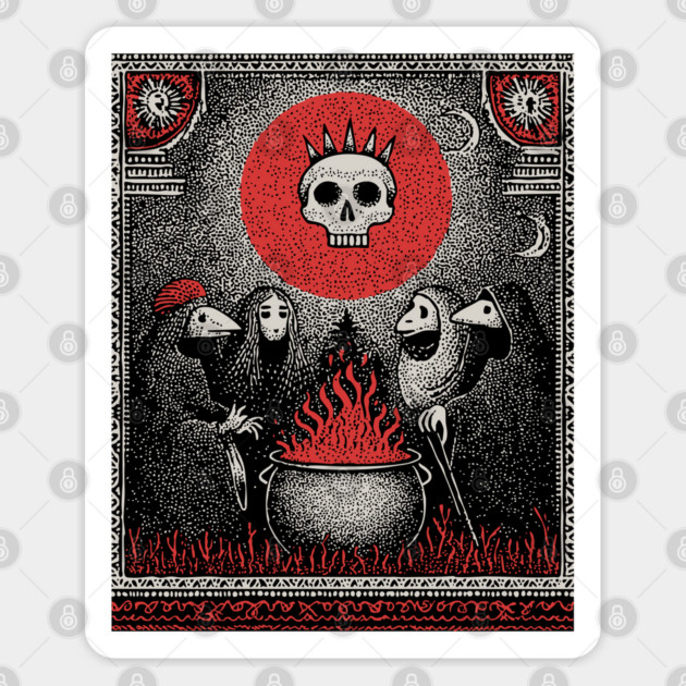 Occult Cauldron - The Coven's Sacred Brew Sticker by TuncGK