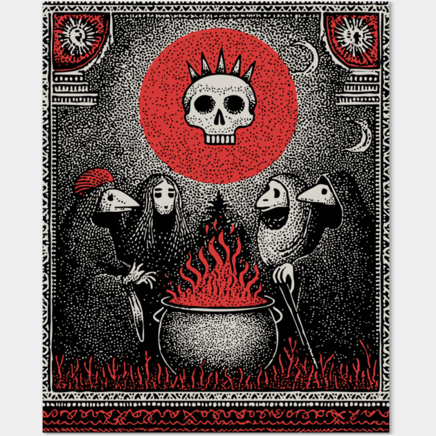 Occult Cauldron - The Coven's Sacred Brew Wall Art by TuncGK