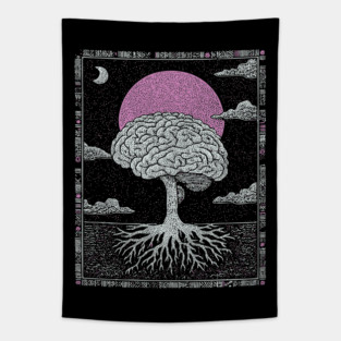 Surreal Anatomy - The Cerebral Tree of Consciousness Tapestry