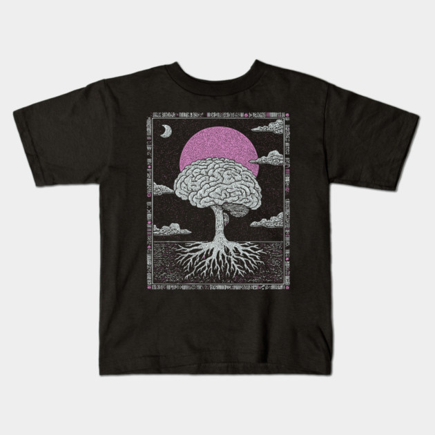 Surreal Anatomy - The Cerebral Tree of Consciousness Kids T-Shirt by TuncGK