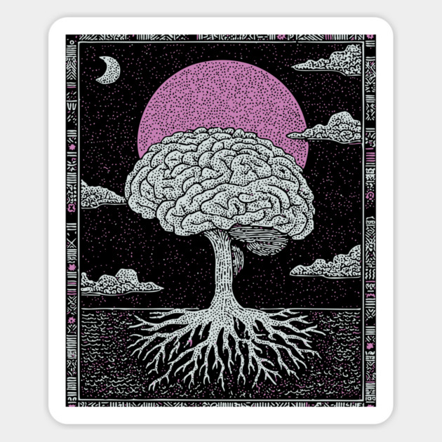 Surreal Anatomy - The Cerebral Tree of Consciousness Magnet by TuncGK