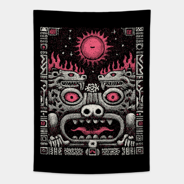 Infernal Cerberus - The Hellgate Sigil Tapestry by TuncGK