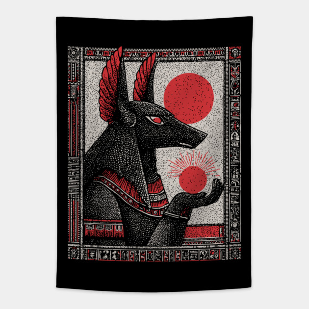 Esoteric Anubis - The Jackal God of the Afterlife Tapestry by TuncGK