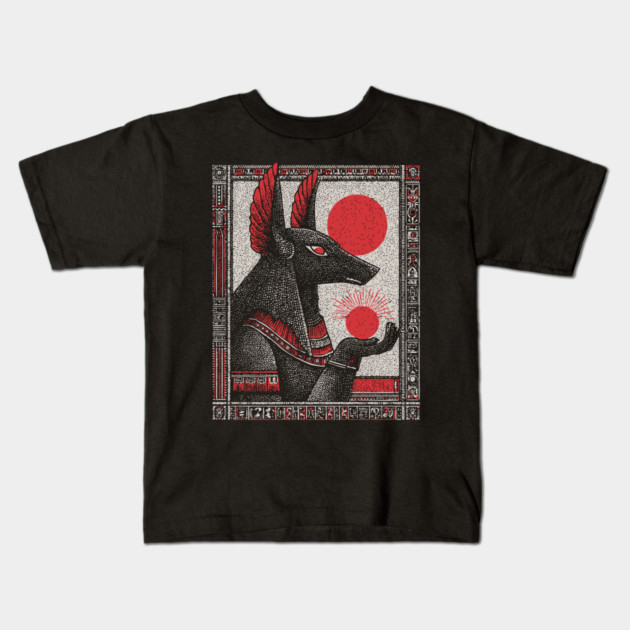 Esoteric Anubis - The Jackal God of the Afterlife Kids T-Shirt by TuncGK