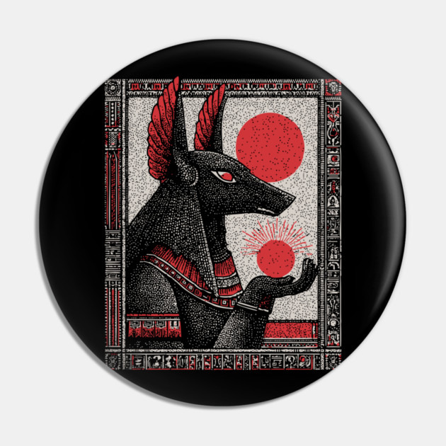 Esoteric Anubis - The Jackal God of the Afterlife Pin by TuncGK