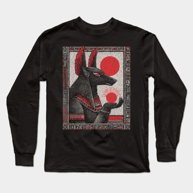 Esoteric Anubis - The Jackal God of the Afterlife Long Sleeve T-Shirt by TuncGK