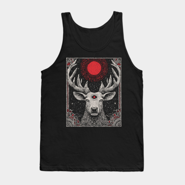 Mystical Stag - The Forest Spirit with the Third Eye Tank Top by TuncGK