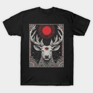 Mystical Stag - The Forest Spirit with the Third Eye T-Shirt