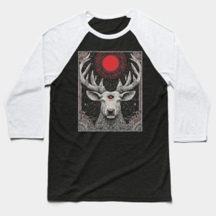 Mystical Stag - The Forest Spirit with the Third Eye Baseball T-Shirt