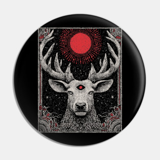 Mystical Stag - The Forest Spirit with the Third Eye Pin