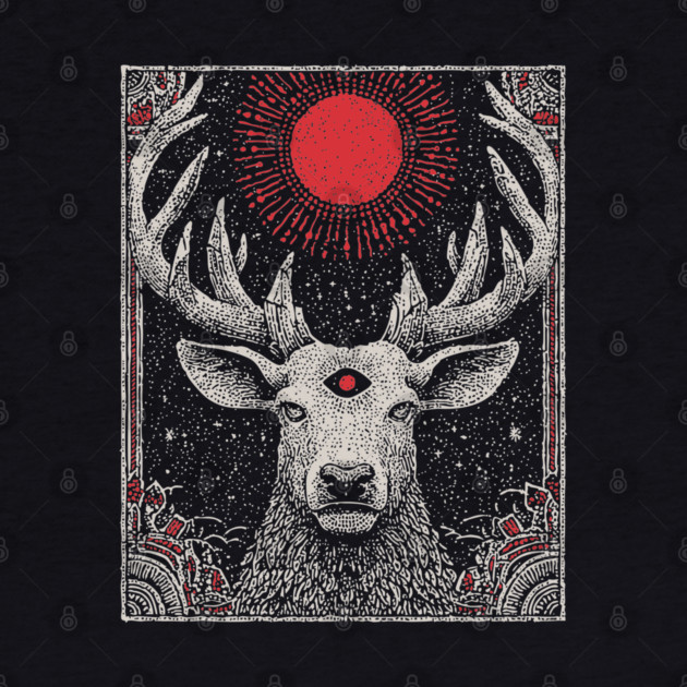 Mystical Stag - The Forest Spirit with the Third Eye by TuncGK