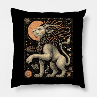 Mythical Chimera - The Hybrid Beast of Legend Pillow