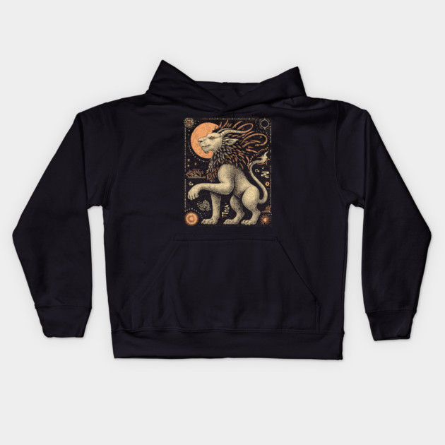 Mythical Chimera - The Hybrid Beast of Legend Kids Hoodie by TuncGK