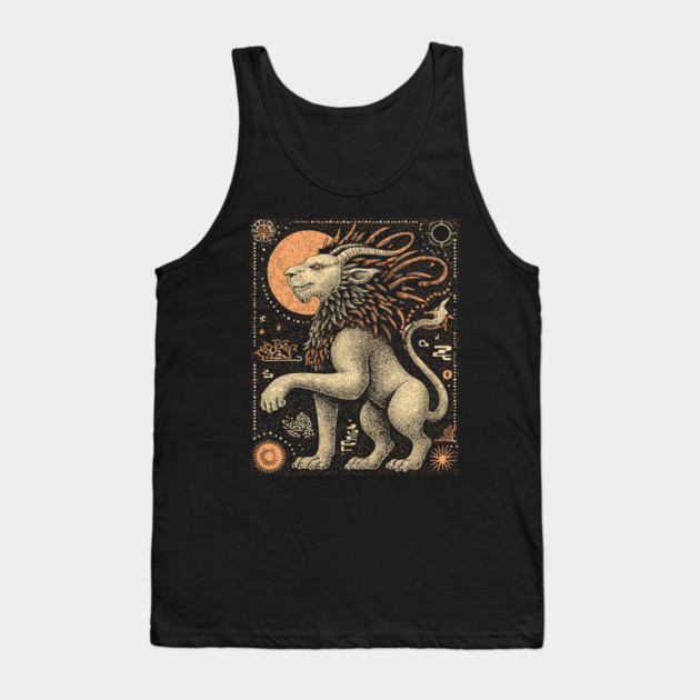 Mythical Chimera - The Hybrid Beast of Legend Tank Top by TuncGK
