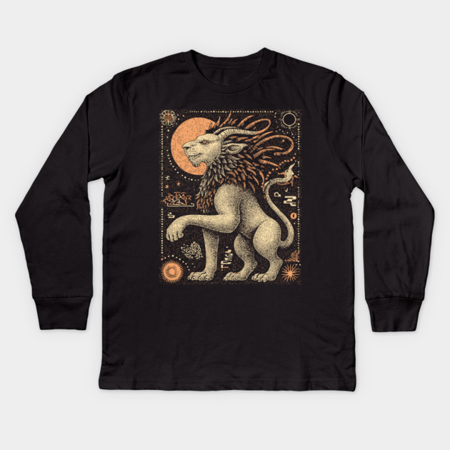 Mythical Chimera - The Hybrid Beast of Legend Kids Long Sleeve T-Shirt by TuncGK