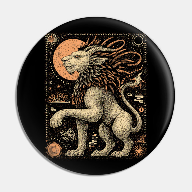 Mythical Chimera - The Hybrid Beast of Legend Pin by TuncGK