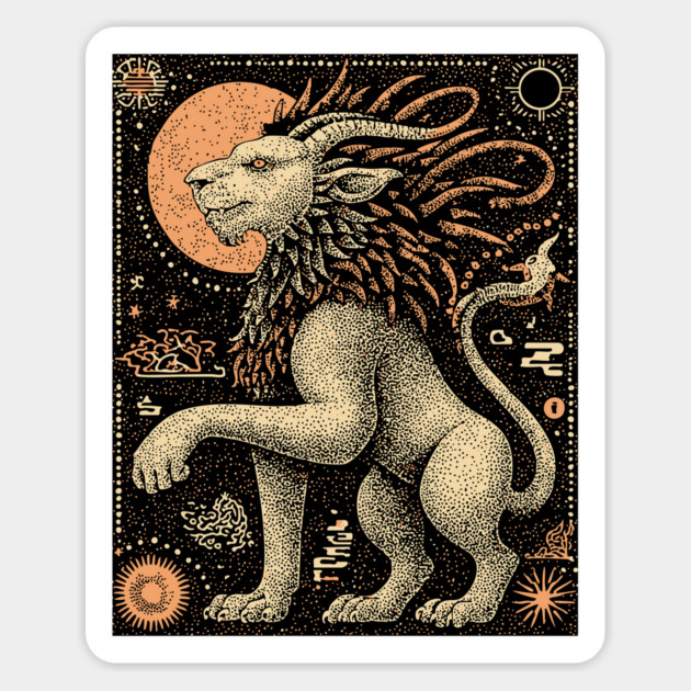 Mythical Chimera - The Hybrid Beast of Legend Magnet by TuncGK