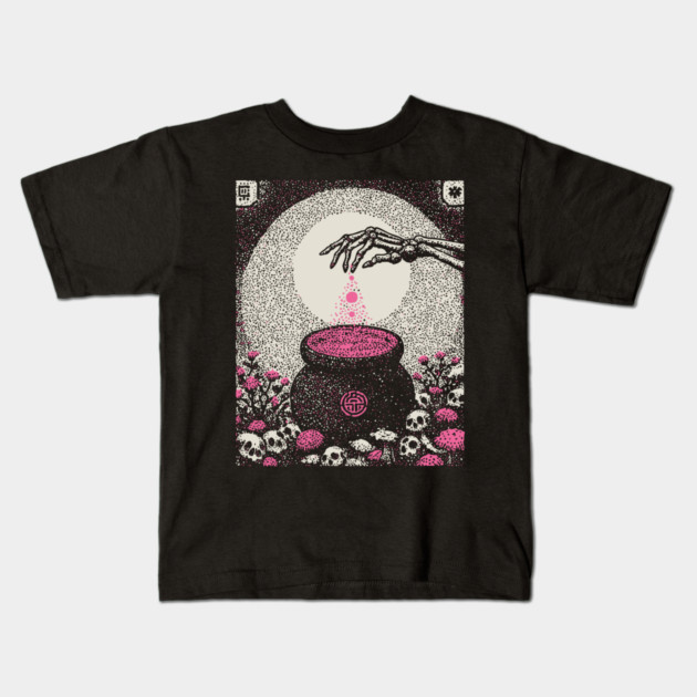 Occult Elixir - The Alchemist's Crimson Brew Kids T-Shirt by TuncGK