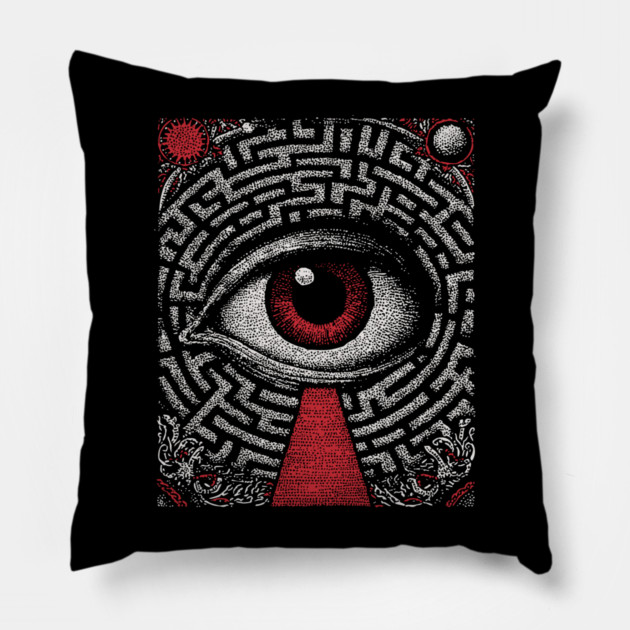 Surreal Eye - The Path of Introspection Pillow by TuncGK