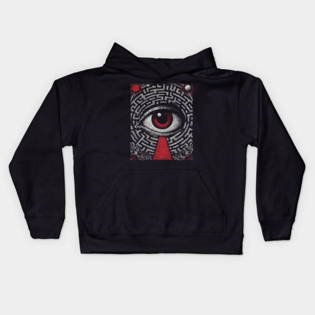 Surreal Eye - The Path of Introspection Kids Hoodie by TuncGK
