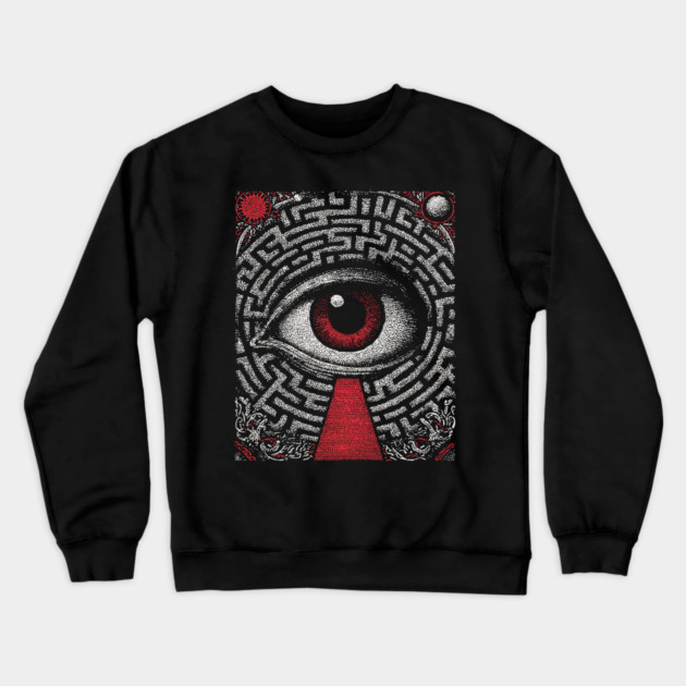 Surreal Eye - The Path of Introspection Crewneck Sweatshirt by TuncGK