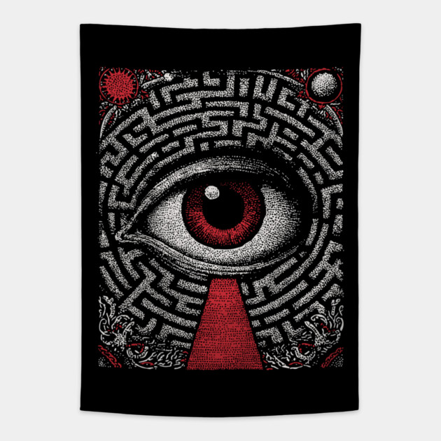 Surreal Eye - The Path of Introspection Tapestry by TuncGK